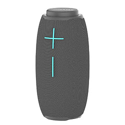 Yonis Enceinte Bluetooth Portable Étanche LED Lumineuse Support Appel Mains-Libres Enceinte Bluetooth Étanche LED Avec Haut-Parleur Mains-Libres AUX FM Gris YONIS