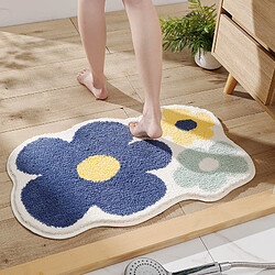 LUUCOZK Tapis de bain antidérapants absorbants à séchage rapide, décoration de salle de bain, motif 1-50x80cm 