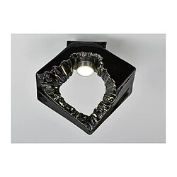 Luminaire Center Plafonnier Salvio carré Sculpture 1 x 3W LED Chrome/noir