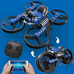 Avis Universal 2 In 1 Remote Control Drone Deformed Motorcycle(Bleu)