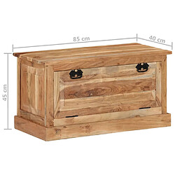 vidaXL Banc de rangement de chaussures 85x40x45cm Bois d'acacia massif pas cher