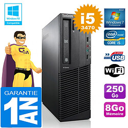 PC Lenovo M92p SFF Core I5-3470 Ram 8Go Disque 250 Go Graveur DVD Wifi W7 · Occasion 