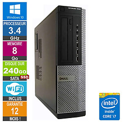 PC Dell 7010 DT Core i7-3770 3.40GHz 8Go/240Go SSD Wifi W10