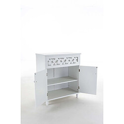 Acheter La Chaiserie Commode Pauly du Style campagnard, Largeur 65 cm, Hauteur 76 cm, profondeur 35 cm, 2 Portes Blanc