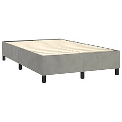 Acheter vidaXL Sommier à lattes de lit matelas et LED Gris clair 120x200 cm