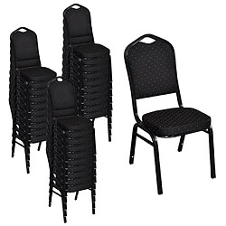 vidaXL Chaises à manger lot de 30 noir tissu