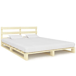 vidaXL Cadre de lit de palette sans matelas bois massif pin 180x200 cm 