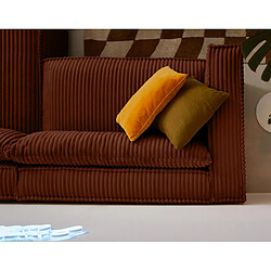 Lisa Design Ela - canapé d'angle droit - 4 places - en velours côtelé grosses côtes pas cher