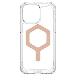 Coque MagSafe UAG pour iPhone 15 Pro Max Fine Transparent et Rose série Plyo