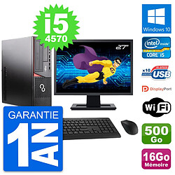 PC Fujitsu E920 DT Ecran 27" Intel i5-4570 RAM 16Go Disque 500Go Windows 10 Wifi · Occasion 