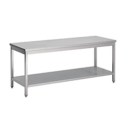 Table Inox Professionnelle avec Etagère Basse - Gamme 600 - Gastro M 