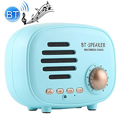 Wewoo Mini enceinte Bluetooth Retro Haut-parleur sans fil Bluetooth, Prise en charge mains libres / Carte TF / Disque U / FM (Bleu) 