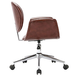 Acheter Maison Chic Chaise Gaming | Chaise pivotante de bureau Ergonomique Fauteuil Marron Similicuir -GKD47896