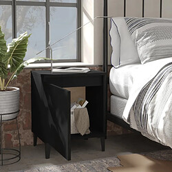 Avis Maison Chic Table de chevet,Table de nuit,Table d'appoint pour salon avec pieds en métal Noir 40x30x50 cm -MN91274