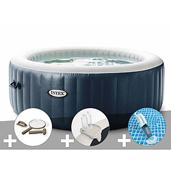 Kit spa gonflable Intex PureSpa Blue Navy rond Bulles 6 places + Kit d'entretien + Porte/verre + Aspirateur Kit spa gonflable Intex PureSpa Blue Navy rond Bulles 6 places + Kit d'entretien + Porte-verre + Aspirateur