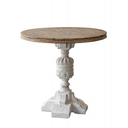 Mathi Design VICTORIA - Table ronde 3 places bois blanc