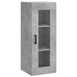 Maison Chic Armoire murale,Meuble de Rangement pour salon,cuisine gris béton 34,5x34x90 cm -MN29396