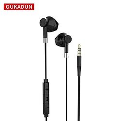 GUPBOO Casque filaire 3,5 mm, casque de musique avec microphone 