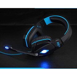 Shot Casque Gamers avec Micro et Telecommande pour NINTENDO Switch Jack USB LED Reglage Son (BLEU)