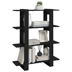 Acheter vidaXL Bibliothèque/Séparateur de pièce Noir 100x30x123,5 cm