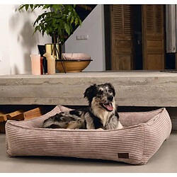 Designed by Lotte Lit nervuré pour chien Rose 65x60x20 cm