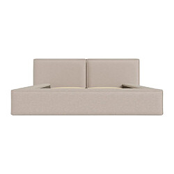 Acheter Lit coffre 180 x 200 cm - Tissu - Beige + Matelas - TIMANO de Pascal Morabito