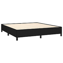 Avis vidaXL Sommier à lattes de lit avec matelas Noir 180x200 cm Tissu