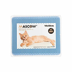 Avis Mascow Tapis de Litière pour Chat Bleu 50 x 40 x 1,5 cm (12 Unités)