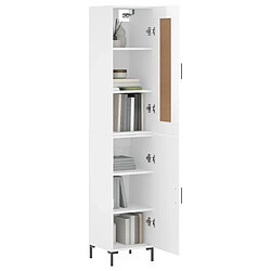 Avis Maison Chic Buffet,Meuble de Rangement,commode pour salon,Cuisine Blanc brillant 34,5x34x180 cm Bois d'ingénierie -MN17022