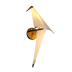 Universal Éclairage de grue en papier 49cm 220vled * 6W lumière blanche Crane de papier 49cm Éclairage 220vled * 6W Lampe Creative Design Origami oiseau Lampe de mur de chevet Salon Lampe murale, Lumière blanche