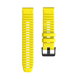 Wewoo Bracelet pour montre connectée Garmin Fenix 6 22mm Smartwatch à en silicone à libération rapide Jaune 