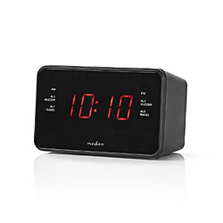 Acheter NEDIS Radio Réveil alarme numérique ent 3.5mm Affichage LED AM / FM Fonction Snooze Minuterie de sommeil 2 Alarmes