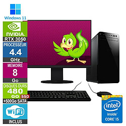 Dell PC Gamer LPG-8930 i5-9500 4.40GHz 8Go/480Go SSD + 500Go/RTX 3050/24"