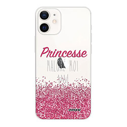 Coque iPhone 12 mini souple transparente Princesse Malgré Moi Motif Ecriture Tendance Evetane