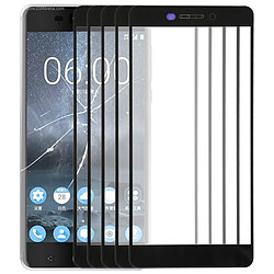 Wewoo Pièce Détachée Vitre Écran avant en verre de 10 PCS pour Nokia 6 (2e génération) (noir) 