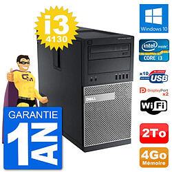 PC Tour Dell 9020 Intel Core i3-4130 RAM 4Go Disque Dur 2To Windows 10 Wifi · Occasion 