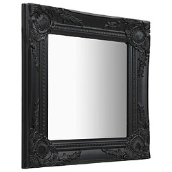 vidaXL Miroir mural style baroque 40x40 cm noir