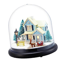 Kit Miniature DIY Maison de poupée en bois Glassball pour cadeau d'amoureux Noël