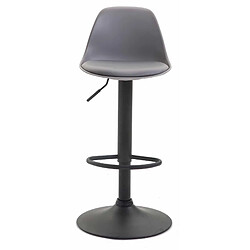 Non Lot de 2 tabourets de bar Kiel plastique noir