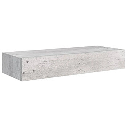 Avis vidaXL Étagères à tiroir murales 2 pcs Gris béton 60x23,5x10 cm MDF