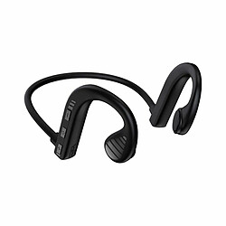 Casque À Conduction Osseuse Bluetooth 5.2 Étanche À La Sueur Stéréo Sans Fil Sport Écouteur W10 Noir 