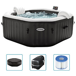 INTEX Baignoire de massage à jets et à bulles octogone PureSpa