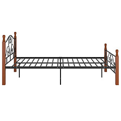 Avis vidaXL Cadre de lit sans matelas noir métal 120x200 cm