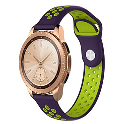 Wewoo Bande de montre bracelet double couleur pour Galaxy 42mm (violet + vert) 