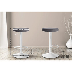 Non Tabouret de bar Ponte velours blanc