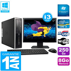 PC HP Compaq Pro 6300 SFF I3-3220 8Go 250Go Graveur DVD Wifi W7 Ecran 17" · Occasion 