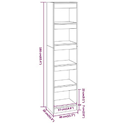 vidaXL Bibliothèque/Séparateur de pièce Sonoma gris 40x30x166 cm pas cher