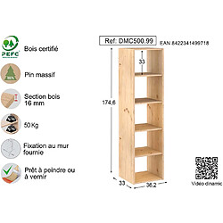 Avis Astigarraga Étagère modulaire en pin massif Dinamic 5 tablettes.