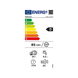 Lave-vaisselle 60cm 14 couverts 44db tout intégrable - wric3c34pe - WHIRLPOOL