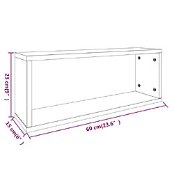 vidaXL Étagères murales cube 4 pcs Chêne marron Bois d’ingénierie pas cher